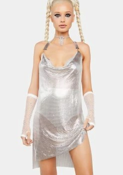 X_Hot & Delicious Chrome Club Hopper Chainmail Dress