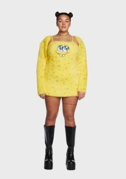 Dolls Kill X SpongeBob Plus Soak Up My Love Dress And Shrug Set