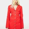 X_Hot & Delicious Cherry Boss Moments Cut-Out Blazer Dress