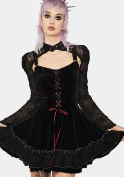 PUNK RAVE Gothic Two Piece Mini Dress Set