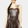 X_Hot & Delicious Choco Man Eater Crocodile Mini Dress
