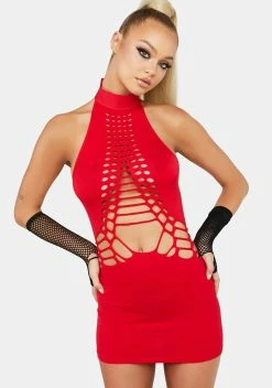 X_Pink Lipstick Make No Mistakes Seamless Dress