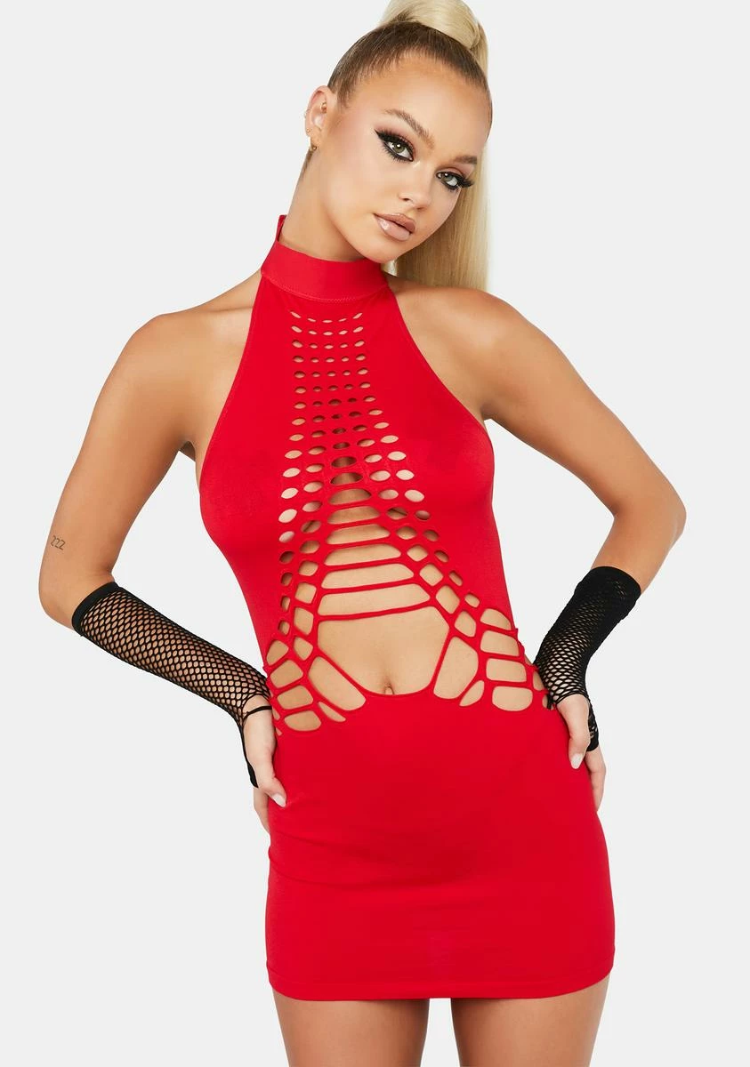 X_Pink Lipstick Make No Mistakes Seamless Dress