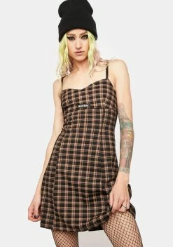 PUNK RAVE Future Gothic Series Plaid Slip Dress