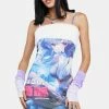 NGOrder Fur Trim Anime Mini Dress
