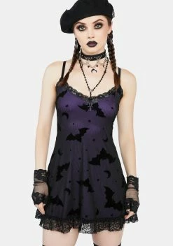 The Grave Girls Bat Vibes Only Mini Dress