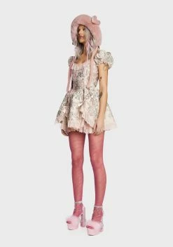 Sugar Thrillz Tea And Circumstance Brocade Mini Dress