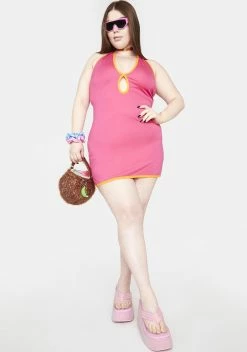 Club Exx Plus Home At Dawn Colorblock Dress