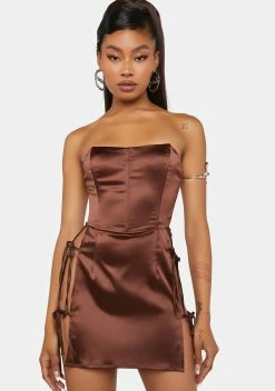 X_New Pink Whiskey Hot Reception Corset Mini Dress