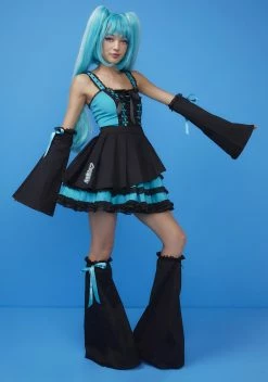 Dolls Kill X Hatsune Miku Sky Melody Mini Dress Set