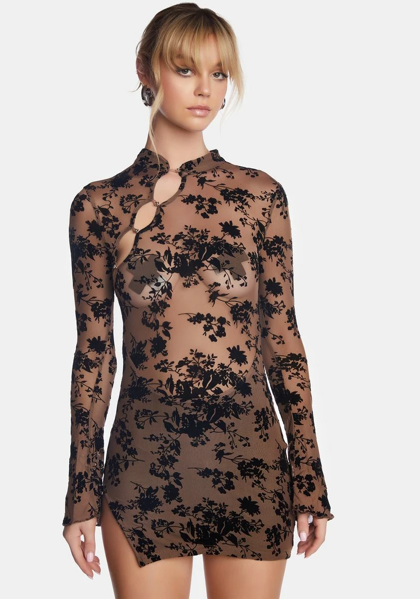 X_New Pink Chocolate Make A Move Mini Dress