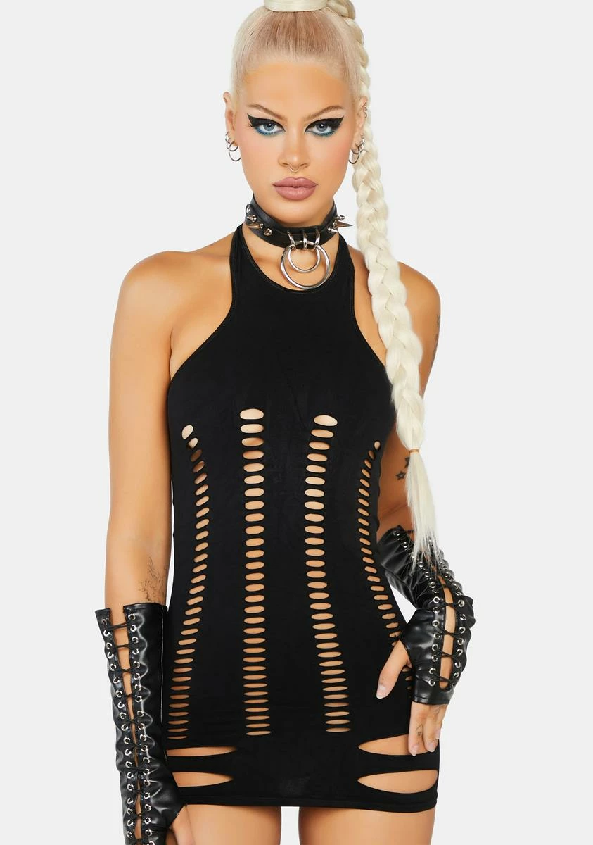 X_Elegant Moments Dropping Jaws Halter Mini Dress