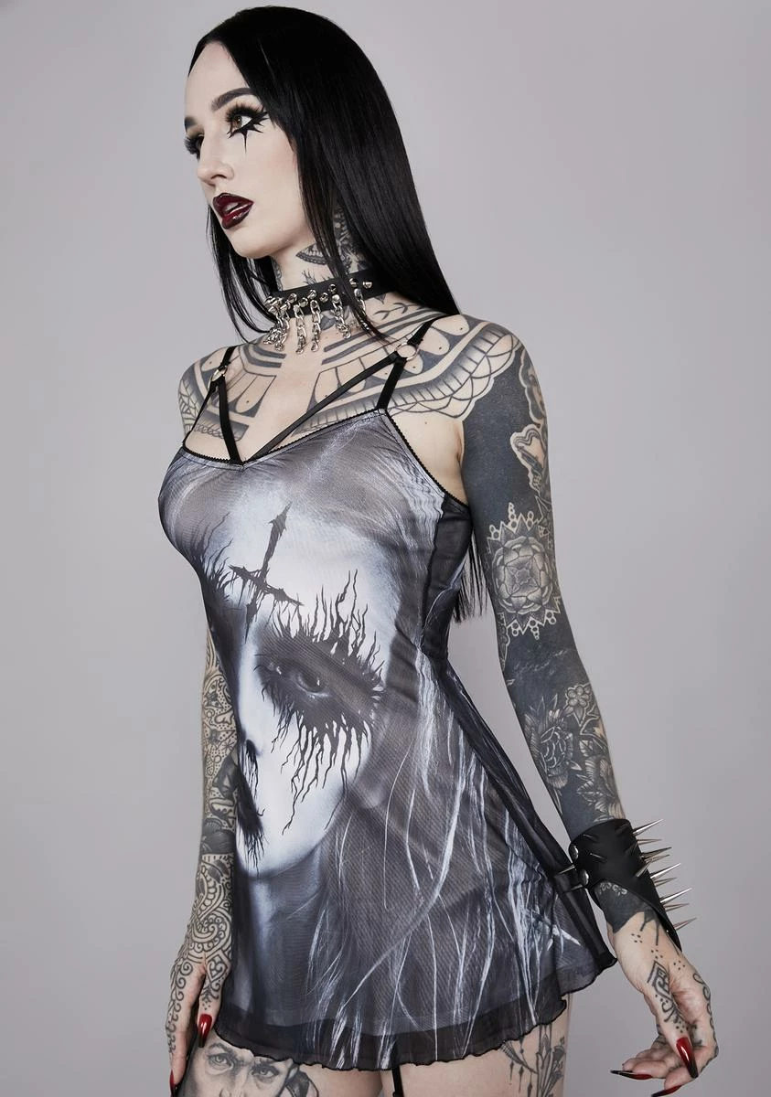 Widow Evil Summoning Mesh Dress - Image 2