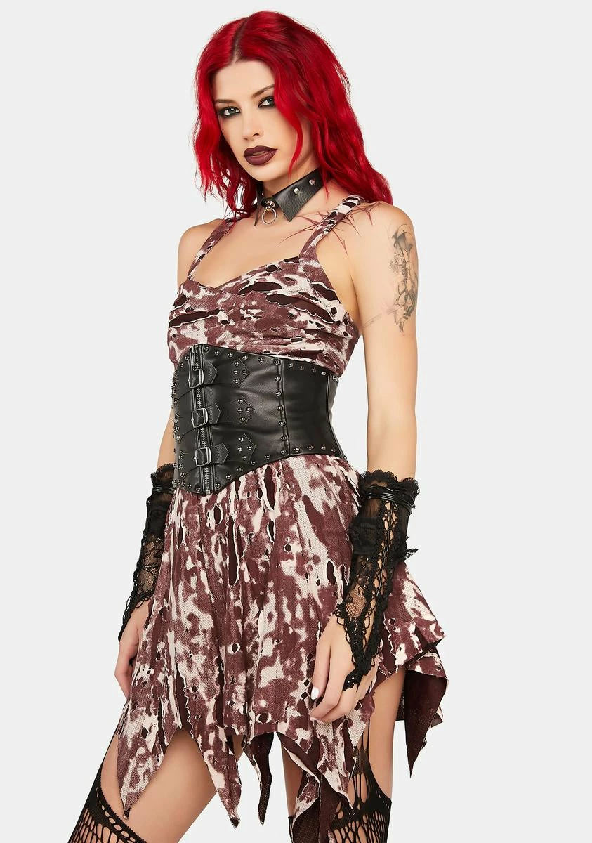 DARK IN LOVE Bloody Halter Mini Dress - Image 2