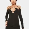 X_ Half Heart Midnight Retro Boomin' Cut-Out Mini Dress