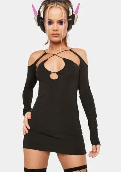 X_ Half Heart Midnight Retro Boomin' Cut-Out Mini Dress