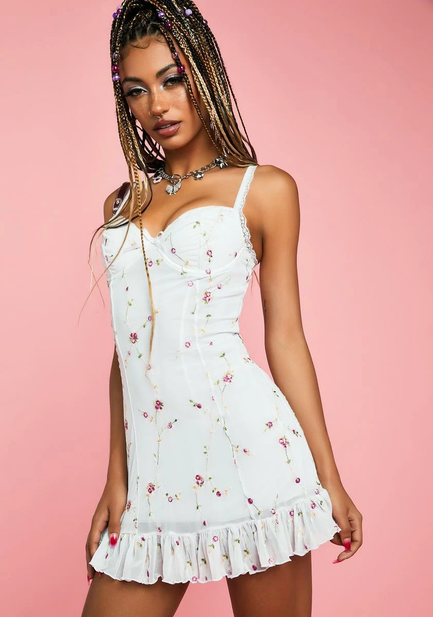 Sugar Thrillz Heavenly I'm Baby Mini Slip Dress - Image 2