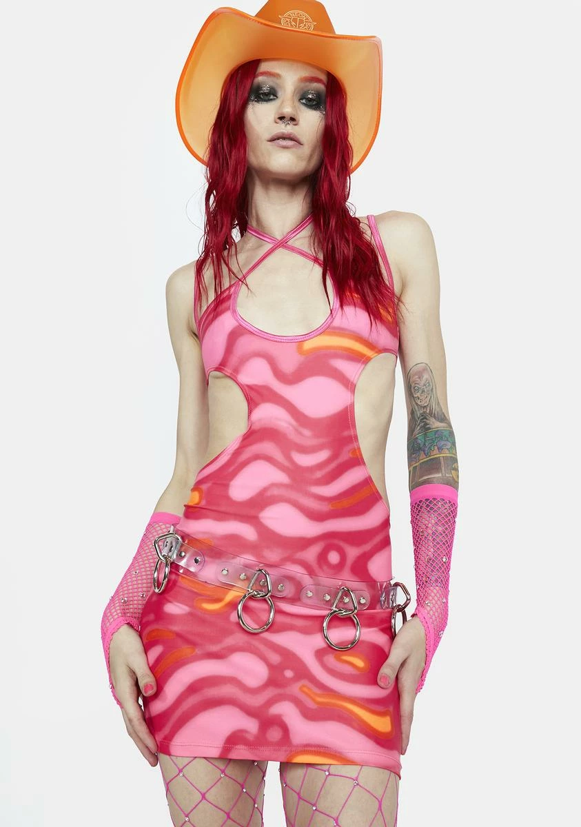 Ivy Berlin Pink Lava Sport Spice Tennis Dress