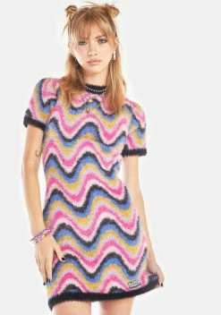 The Ragged Priest Blotter Knit Mini Dress
