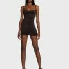 X_New Pink Chocolate Starlet Moments Velour Mini Dress