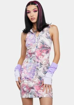 NGOrder Fairy Anime Ribbed Mini Dress