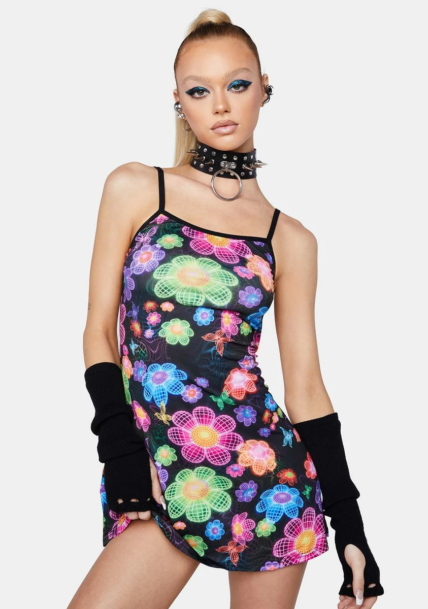Club Exx Sonic Bloom Mini Dress - Image 3