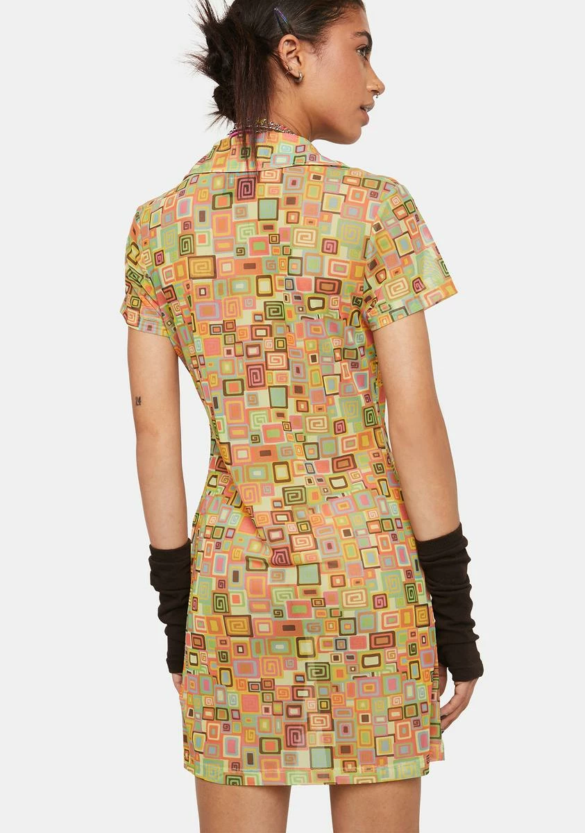 The Ragged Priest Bad Trip Mesh Shirt Dress - Image 4
