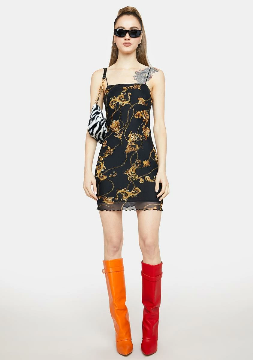 X_Bear Dance Baroque Lifestyle Mesh Mini Dress - Image 3
