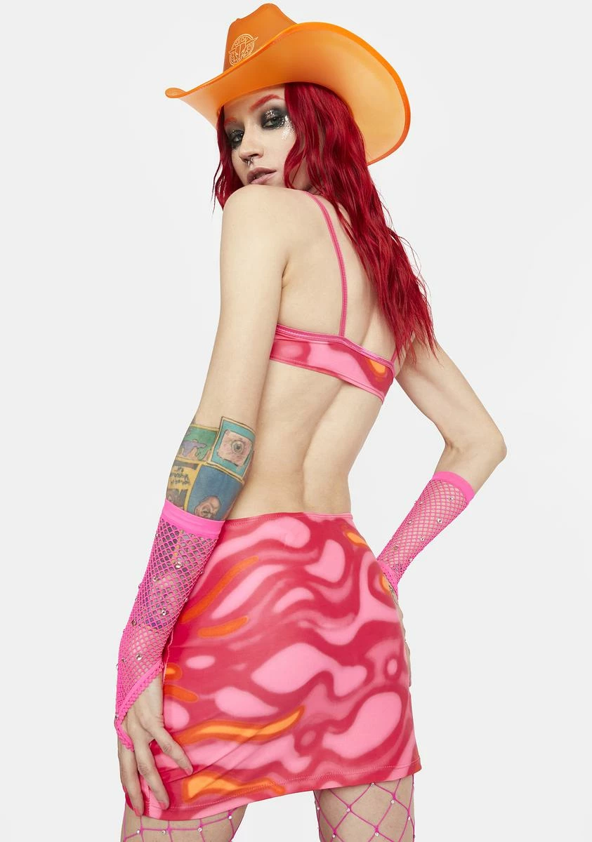 Ivy Berlin Pink Lava Sport Spice Tennis Dress - Image 4