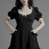 Widow Porcelain Gaze Babydoll Dress