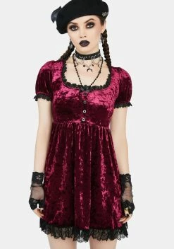 The Grave Girls Drinking Your Blood Velvet Mini Dress